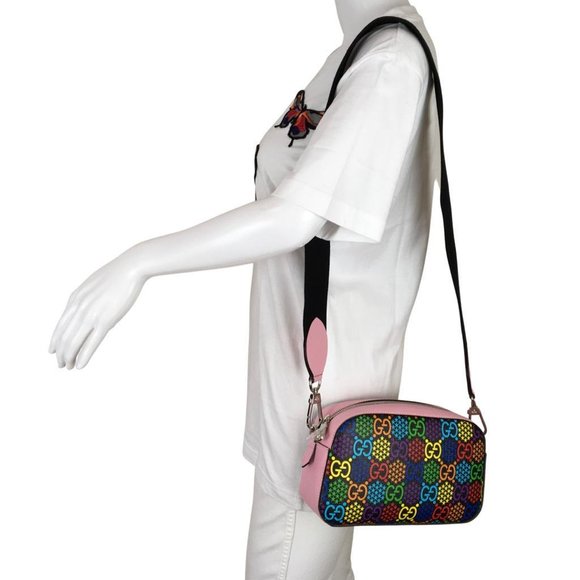 Gucci Women's GG Supreme Monogram Web Shoulder Bag Multicolor Sz Small DM15 - Picture 12 of 15